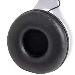 Casque audio et micro filaire pliant blanc et noir 1,20m