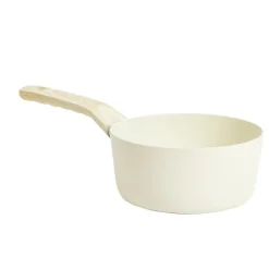Casserole poignée effet bois aluminium et céramique beige Ø18cm < Gifi Hot