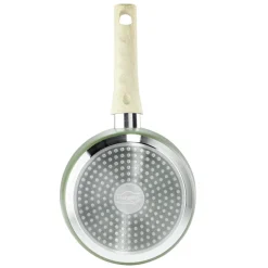 Casserole revêtement céramique vert olive poignée effet bois Ø18cm tous feux < Gifi Discount