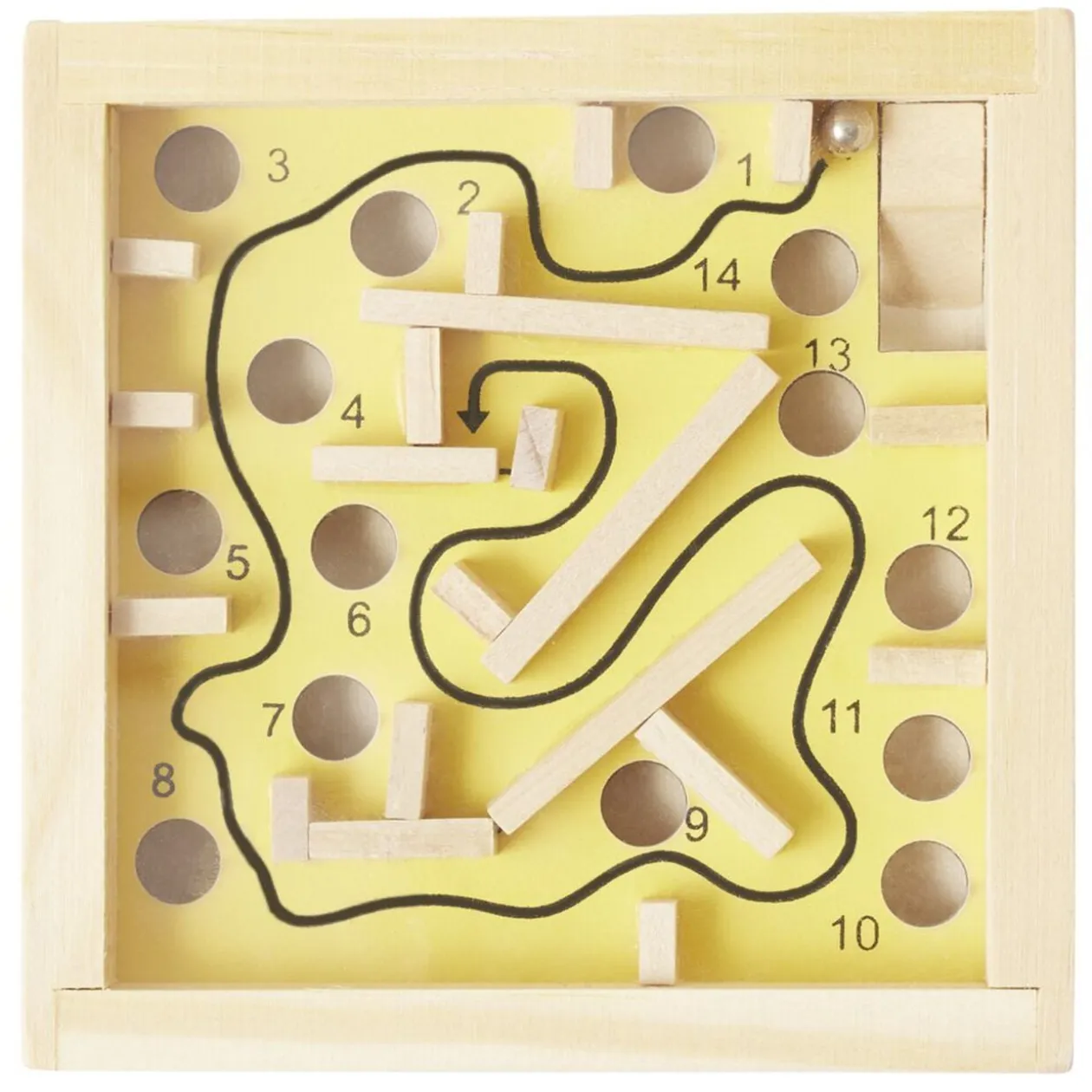Casse-tête labyrinthe en bois éducatif 7,5xH10cm (5 modèles)