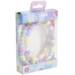 Câble de charge USB vers USB-C x2 fil perles plastique 1m