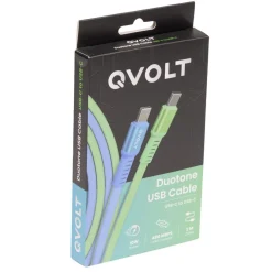 Câble USB-C vers USB-C charge rapide bicolore vert et bleu 2m < Gifi Hot