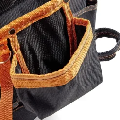 Ceinture porte-outils 7 poches polyester noir et orange