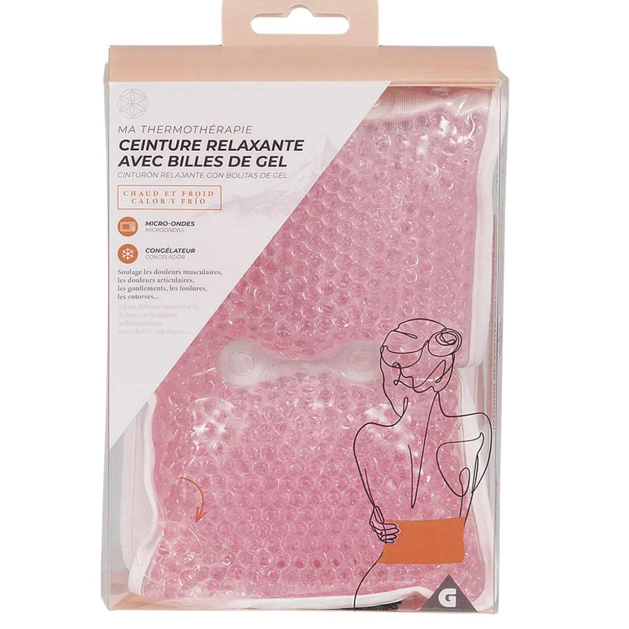 Ceinture relaxante avec billes de gel