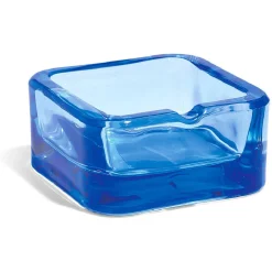 Cendrier carré en verre coloré