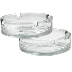 Cendrier rond transparent en verre x2 < Gifi Online