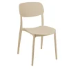 Chaise Ambre polypropylène beige L46xP39xH77cm