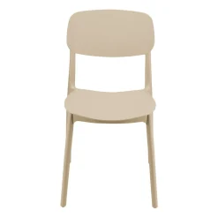 Chaise Ambre polypropylène beige L46xP39xH77cm