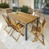 Chaise de jardin Bali pliante marron H87cm < Gifi Sale