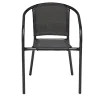 Chaise de jardin Macéo acier et textilène noir 54xP57xH75cm < Gifi Sale