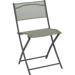 Chaise de jardin pliante London métal textilène vert 45x50xH81cm