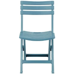 Chaise de jardin pliante Relax plastique bleu