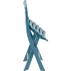 Chaise de jardin pliante Relax plastique bleu
