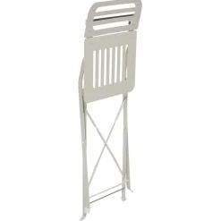 Chaise de jardin Rio pliante métal taupe 41x45xH82cm