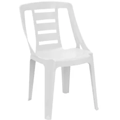 Chaise de jardin Stella plastique blanc 48x52,5xH81cm < Gifi Best