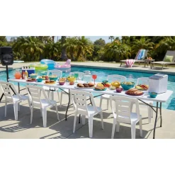 Chaise de jardin Stella plastique blanc 48x52,5xH81cm < Gifi Best