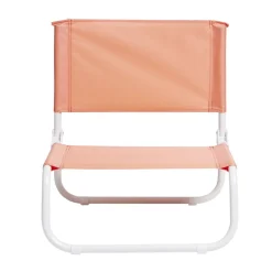 Chaise de plage acier et textilène rouge corail 44x42xH48cm < Gifi Outlet