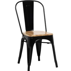 Chaise empilable Fabrik métal et bois < Gifi Best