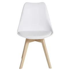 Chaise en bois Chloé blanche 57x49xH82cm