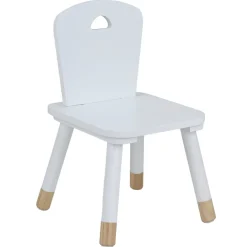Chaise enfant bois blanc 28x28xH50 < Gifi Clearance