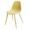 Chaise First métal et plastique jaune ocre 42,5x50xH78,5cm < Gifi Discount