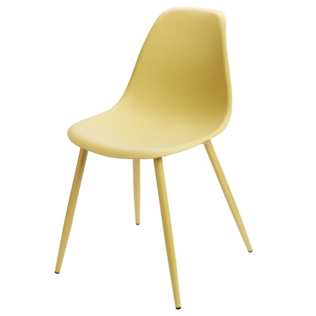 Chaise First métal et plastique jaune ocre 42,5x50xH78,5cm < Gifi Discount