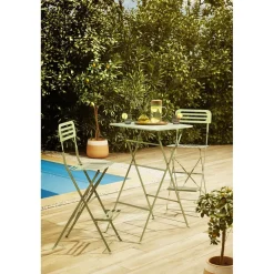 Chaise haute de jardin Rio métal vert 41x48xH111cm < Gifi Online