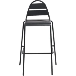 Chaise haute d'extérieur Fun métal gris 59x58xH105cm