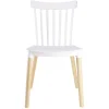 Chaise Lida blanche avec pieds en bois naturel x2 < Gifi Hot