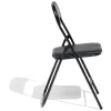 Chaise pliante Tracy métal noir 44x45x79cm