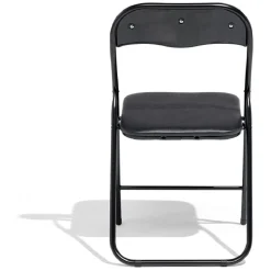 Chaise pliante Tracy métal noir 44x45x79cm