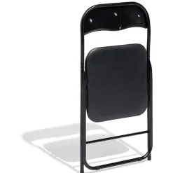 Chaise pliante Tracy métal noir 44x45x79cm