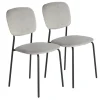 Chaise velours Morgane gris 49x45xH86cm x2 < Gifi Best