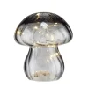 Champignon décoratif automne verre à LED Ø13xH15,5cm (3 modèles)