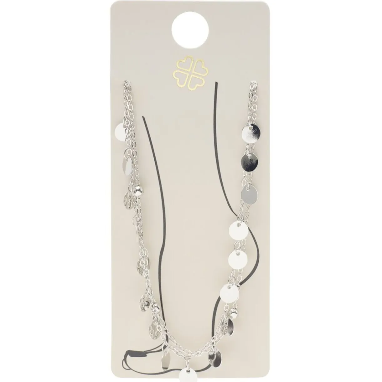 Chaîne cheville avec pampilles métal argenté Ø11cm < Gifi Clearance