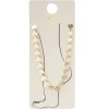 Chaîne cheville coquillage laiton doré L11cm