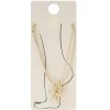 Chaîne cheville 2 rangs pampilles étoiles de mer métal doré L11cm