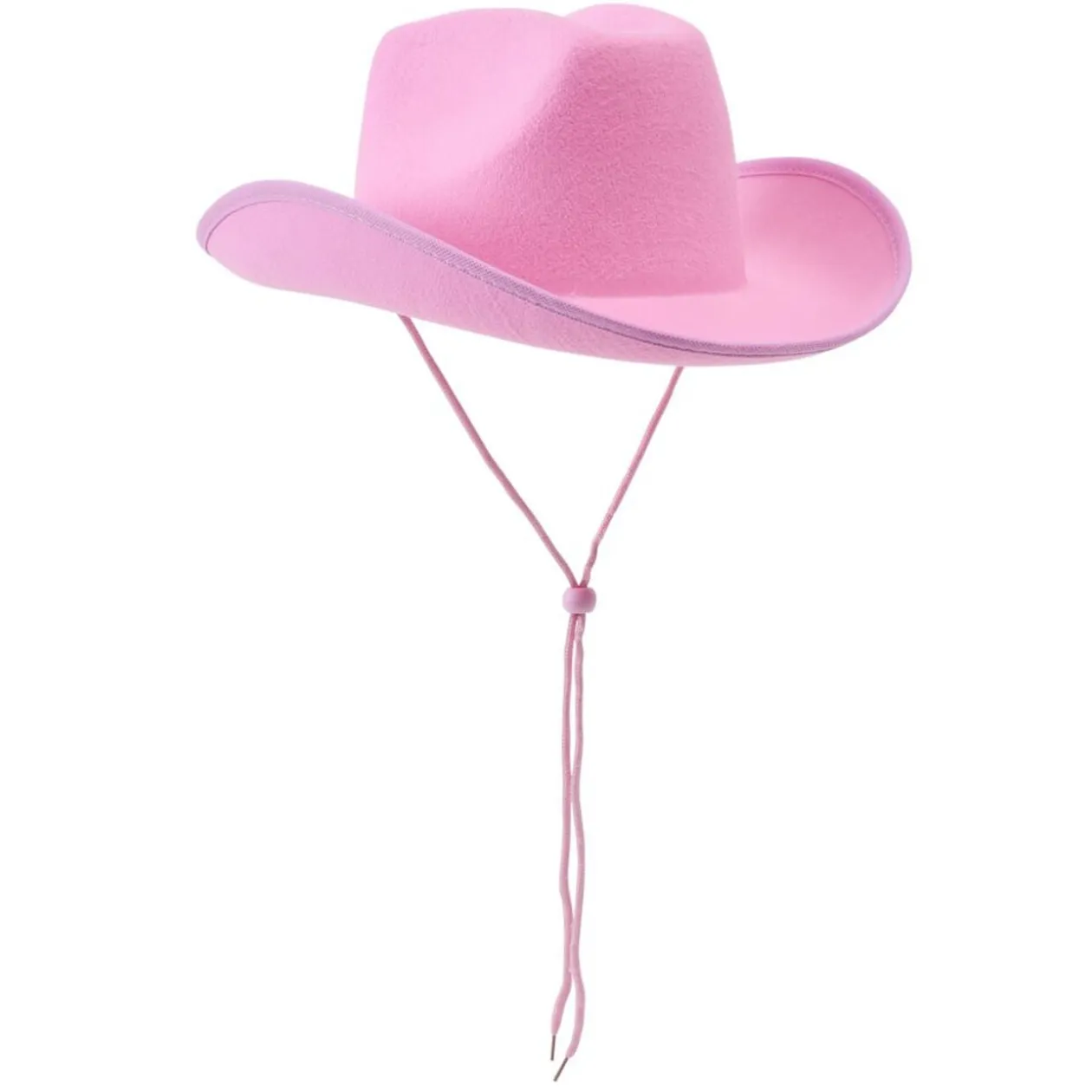 Chapeau de cow-boy feutrine 38x13xH30cm (2 modèles bleu ou rose)
