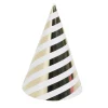 Chapeau de fête anniversaire noir et doré x8 < Gifi Online