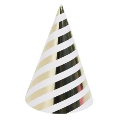 Chapeau de fête anniversaire noir et doré x8 < Gifi Online