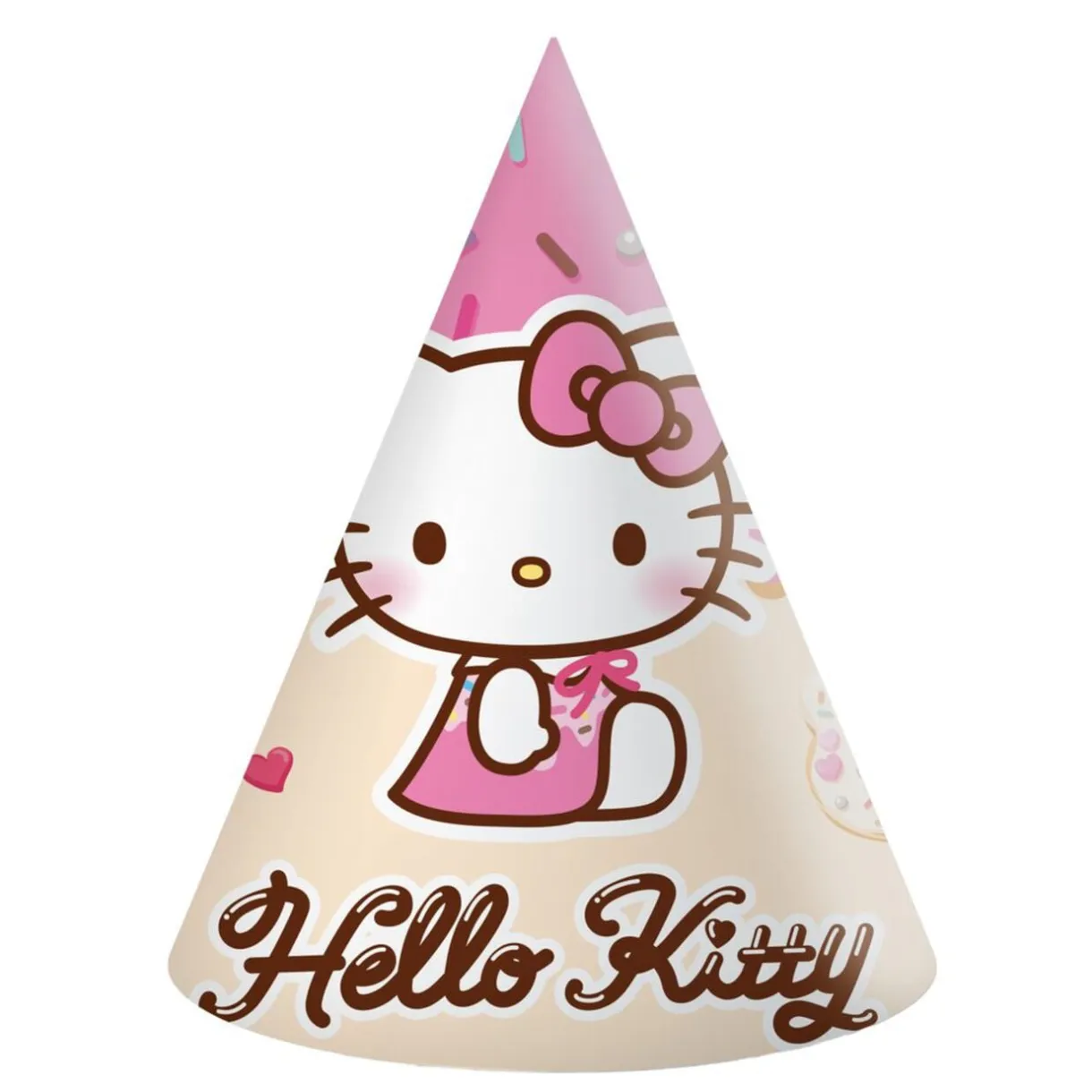 Chapeau de fête cône x6 Hello Kitty carton multicolore < Gifi Outlet