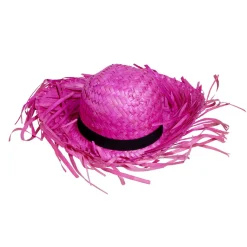 Chapeau de paille adulte rose < Gifi Discount
