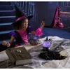 Chapeau Halloween enfant sorcière pailleté Ø35cm (2 modèles)