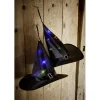 Chapeau Halloween lumineux LED sorcière noir Ø33xH30cm