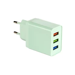 Chargeur adaptateur secteur 3 ports USB 10W - 3 coloris