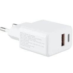Chargeur mural 2 ports USB et USB-C 20W (2 modèles)