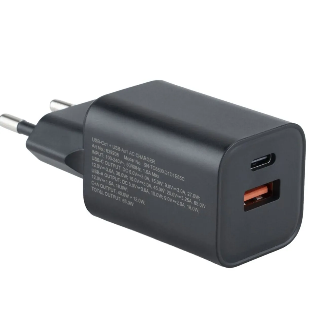 Chargeur mural 2 ports USB et USB-C 65W (2 modèles) < Gifi Best
