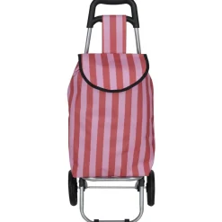 Chariot de course 25L rayures bayadères trolley avec 2 roulettes (2 modèles) < Gifi Online