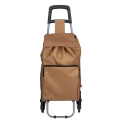 Chariot de course 3 roues marron 35x18xH97cm