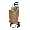 Chariot de course 3 roues marron 35x26xH89cm < Gifi Outlet
